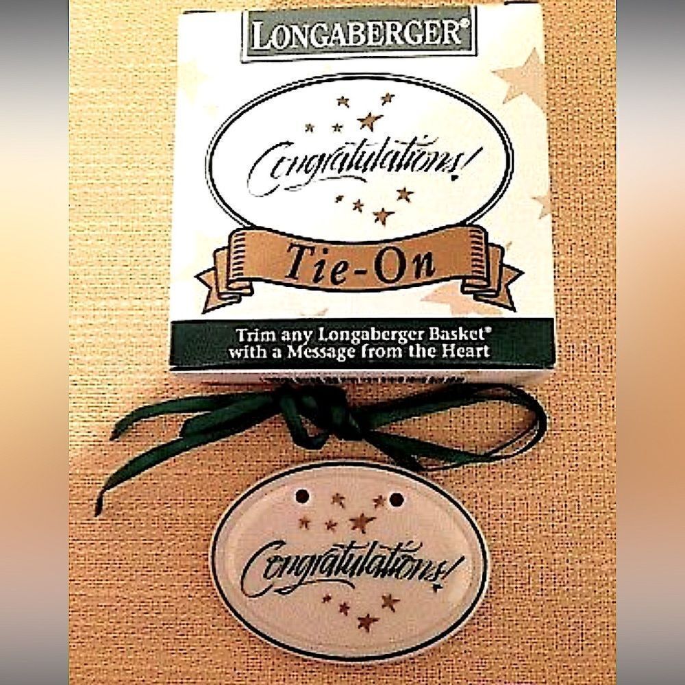 Longaberger Congratulations Tie On! 